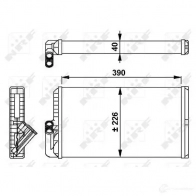 Радиатор печки, теплообменник NRF LE6J9 L 1791271 8718042114587 54256 - Изображение 5