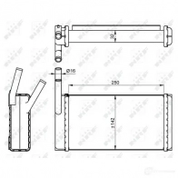 Радиатор печки, теплообменник NRF 8718042115058 54265 WT5Q K 1791280 - Изображение 3
