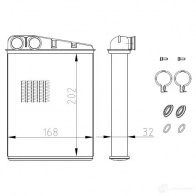 Радиатор печки, теплообменник NRF 54410 YUC A82 1437657700 - Изображение 5