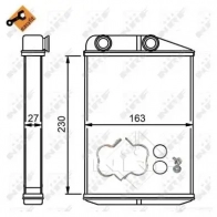 Радиатор печки, теплообменник NRF 54309 0 6H0NAR 8718042148537 1791324 - Изображение 2