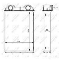 Радиатор печки, теплообменник NRF 54341 1219614021 8H EK9 8718042188441 - Изображение 6