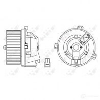 Моторчик вентилятора печки NRF 1219570057 34168 5M3 6R0 8718042188786 - Изображение 2
