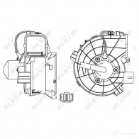 Моторчик вентилятора печки NRF 34153 A SFCJ Opel Combo (C) 2 2001 – 2011 8718042188632