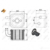 Масляный радиатор двигателя NRF 31170 8718042116017 J 7LCQ 1785823 - Изображение 6