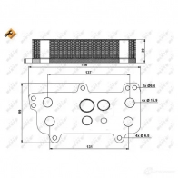 Масляный радиатор двигателя NRF 8718042116024 BIJXX JX 1785824 31171 - Изображение 6