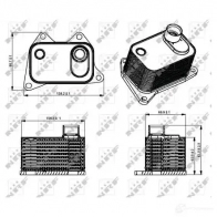 Масляный радиатор двигателя NRF Y8Z P8 1786007 31358 8718042183866 - Изображение 2