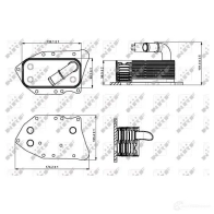 Масляный радиатор двигателя NRF 31340 1785990 8718042183682 XZV SQ - Изображение 2