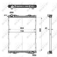 Радиатор охлаждения двигателя NRF 509743X 1440489216 C706 N9