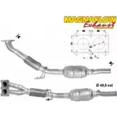 Катализатор MAGNAFLOW H2 422S 78817 WUWRQ Volkswagen Golf 5 (1K1) Хэтчбек 1.6 102 л.с. 2004 – 2008