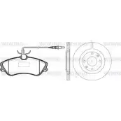 Комплект тормозов, дисковый тормозной механизм WOKING RSA8 734300 87343.00 2740518 6Y4YQ