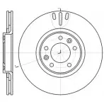 Тормозной диск WOKING Citroen C6 1 (TD, PF3) 2005 – 2012 DSA610511 0 D61051.10 H9LUBM8