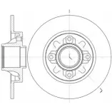 Тормозной диск WOKING DSA610 6000 XLGX60W D61060.00 Citroen C4 2 (B7, PF2) Хэтчбек 1.6 VTi 120 120 л.с. 2009 – 2025