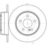 Тормозной диск WOKING EQU9JHK Mercedes C-Class (S204) 3 Универсал 1.6 C 180 Kompressor (2045) 156 л.с. 2008 – 2014 DSA61 06900 D61069.00