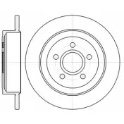 Тормозной диск WOKING DSA613640 0 NN6CM D61364.00 Chrysler PT Cruiser 1 (PT) Универсал 2.4 GT 223 л.с. 2003 – 2010