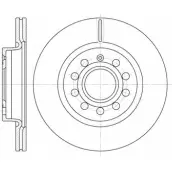 Тормозной диск WOKING DSA6 64710 Skoda Octavia (A5, 1Z3) 2 Хэтчбек 1.6 MultiFuel 102 л.с. 2008 – 2013 D6647.10 10GG1EF