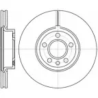Тормозной диск WOKING DS A672810 D6728.10 Volkswagen Transporter (T4) 4 Автобус 2.4 D Syncro 78 л.с. 1992 – 1998 QXA4F