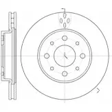Тормозной диск WOKING Fiat Panda (169) 2 Хэтчбек 1.3 D Multijet 4x4 70 л.с. 2004 – 2025 D6745.10 DSA67451 0 KHHILLM