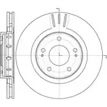 Тормозной диск WOKING Mitsubishi Outlander 3 (GG, GF) 2012 – 2020 O7W3I DSA 689610 D6896.10