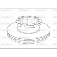 Тормозной диск WOKING Audi A8 (D4) 3 2009 – 2017 NSA1008.20 1008 .20 NSA100820