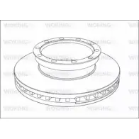 Тормозной диск WOKING 101 0.20 NSA101020 Audi A8 (D4) 3 2009 – 2017 NSA1010.20
