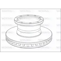 Тормозной диск WOKING 10 11.20 NSA1011.20 NSA101120 Audi A8 (D4) 3 2009 – 2017