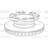 Тормозной диск WOKING 10 49.20 NSA104920 NSA1049.20 Hyundai Grandeur (HG) 5 Седан 2.7 192 л.с. 2011 – 2024