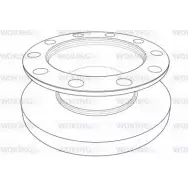 Тормозной диск WOKING NSA119810 119 8.10 NSA1198.10 Audi TT (8J) 2 2006 – 2014