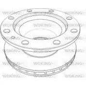 Тормозной диск WOKING NSA1202.20 Volkswagen Passat (B7) 5 2010 – 2015 NSA120220 1202 .20