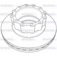 Тормозной диск WOKING NSA1229.20 122 9.20 Citroen C5 2 (RC, RE, PF3) 2004 – 2008 NSA122920