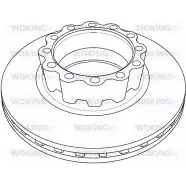 Тормозной диск WOKING NSA1230.20 Citroen C5 2 (RC, RE, PF3) 2004 – 2008 NSA123020 12 30.20