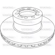 Тормозной диск WOKING 1233. 20 NSA1233.20 Audi A8 (D3) 2 2002 – 2009 NSA123320