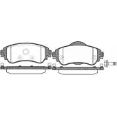 Тормозные колодки, дисковые, комплект WOKING 2743556 P15643.08 PS A1564308 RC44XN