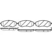 Тормозные колодки, дисковые, комплект WOKING PSA218342 P2183.42 D74 7-7329 2743765