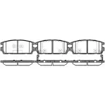 Тормозные колодки, дисковые, комплект WOKING D1715-8940 2744877 238 13 P9773.02