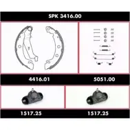 Комплект тормозов, барабанный тормозной механизм WOKING SPK 3416.00 S SA341600 2745088 4SD0B