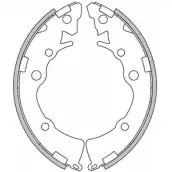 Тормозные колодки, комплект WOKING 2745445 ZSA427 100 TACR8 Z4271.00