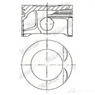 Поршень NURAL 87-307700-10 Opel Astra (F) 1 Хэтчбек 1.8 i 16V (F08) 116 л.с. 1994 – 1998 GG3RGE I 4044197000920