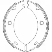 Тормозные колодки ручника, комплект WOKING 2745711 Z SA471401 BGKMK Z4714.01
