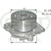 Водяной насос, помпа GGT Fiat Ducato (230) 1 Автобус 1.9 TD Combinato 80 л.с. 1994 – 2002 PA12449 GNYIAZ CJ2L CD