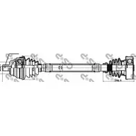 Приводной вал GSP Audi 80 (B3) 3 Седан 1.8 E 112 л.с. 1986 – 1991 GDS8305 9 IAHUVV 203059