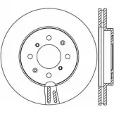 Тормозной диск OPEN PARTS 4RX ZO M69UJC3 BDA2517.20 Honda Fit 2 (GD, GE) Хэтчбек 1.2 i-DSI (GD5, GE2) 78 л.с. 2002 – 2007