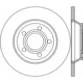 Тормозной диск OPEN PARTS DQ B28 BDR1042.10 DJUZA Audi A4 (B5) 1 Универсал 1.6 102 л.с. 2000 – 2001