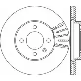 Тормозной диск OPEN PARTS BDA1579. 20 WB0B4 Volkswagen Lupo (6X1, 6E1) 1 Хэтчбек 1.4 16V 100 л.с. 1999 – 2005 BDR1579.20