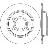 Тормозной диск OPEN PARTS 2I1N3I BDR1677.10 2769086 BDA1677.1 0