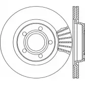 Тормозной диск OPEN PARTS QS5OO Audi A4 (B5) 1 Универсал 1.6 102 л.с. 2000 – 2001 GM FHD78 BDR1731.20
