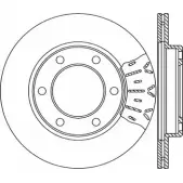 Тормозной диск OPEN PARTS VTD8BT8 Toyota Land Cruiser Prado (J70) 1 Внедорожник 2д 2.4 TD (LJ70) 90 л.с. 1990 – 1996 7 TQQB BDR1833.20