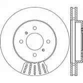 Тормозной диск OPEN PARTS Mitsubishi Colt 74PRM58 FTQMH Z BDR2123.20