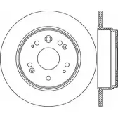 Тормозной диск OPEN PARTS BDR2171.10 Honda CR-V 2 (RD) Кроссовер 2.2 CTDi (RD9) 140 л.с. 2005 – 2006 13 B9HE VNLHO