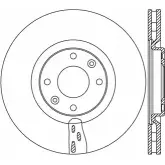 Тормозной диск OPEN PARTS 11UCO Citroen DS5 1 (PF2) Хэтчбек 1.6 HDi 110 112 л.с. 2011 – 2015 BDR2453.20 BDA2 453.20