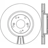 Тормозной диск OPEN PARTS S XRGG Honda CR-V 2 (RD) Кроссовер 2.2 CTDi (RD9) 140 л.с. 2005 – 2006 LN8CA BDR2473.20